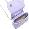 Tiny Metal Pearl Handle Handbag, Purple - Bags - 5