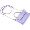 Shiny Baguette Handbag, Purple - Bags - 4