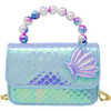 Mermaid Pearl Handle Seashell Handbag, Blue - Bags - 1 - thumbnail