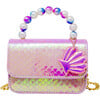 Mermaid Pearl Handle Seashell Handbag, Pink - Bags - 1 - thumbnail