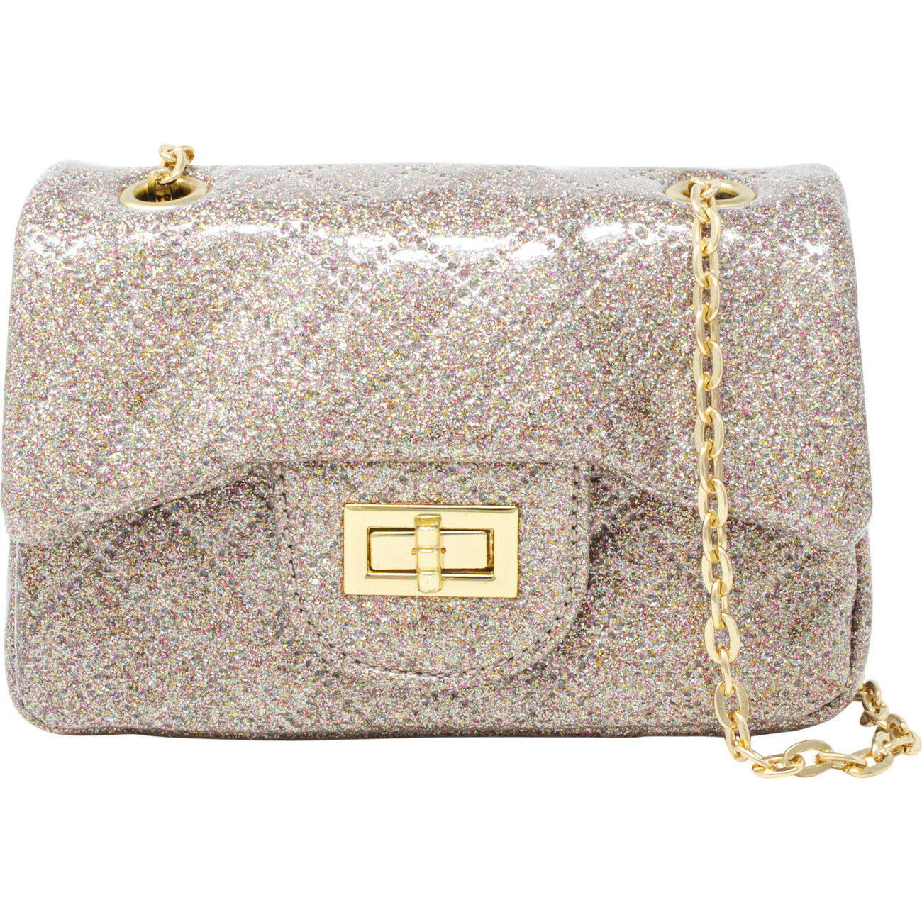 Classic Quilted Sparkle Mini Handbag, Rainbow - Zomi Gems