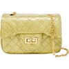 Classic Quilted Sparkle Mini Handbag, Gold - Bags - 1 - thumbnail