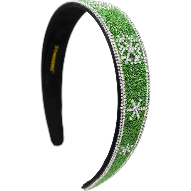Christmas Snowflake Headband, Green - Headbands - 2