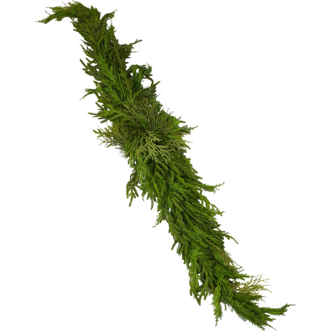 Winter Greenery with Cypress, Norfolk & Pine Centerpiece Table Runner