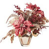 24 Karat Christmas Gold Dust Poinsettia & Ornament Centerpiece - Bouquets - 1 - thumbnail