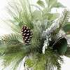 Mixed Winter Greenery & Pinecone Rustic Arrangement - Bouquets - 2