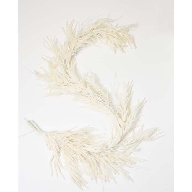 Pre-Lit White Norfolk Pine Christmas Garland - Garlands - 3