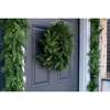 Seeding Juniper Berry Faux Greenery Front Door Mantle Wreath - Wreaths - 2