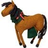 Handmade Wool Christmas Tree Topper, Horse with Wreath - Tree Toppers - 1 - thumbnail