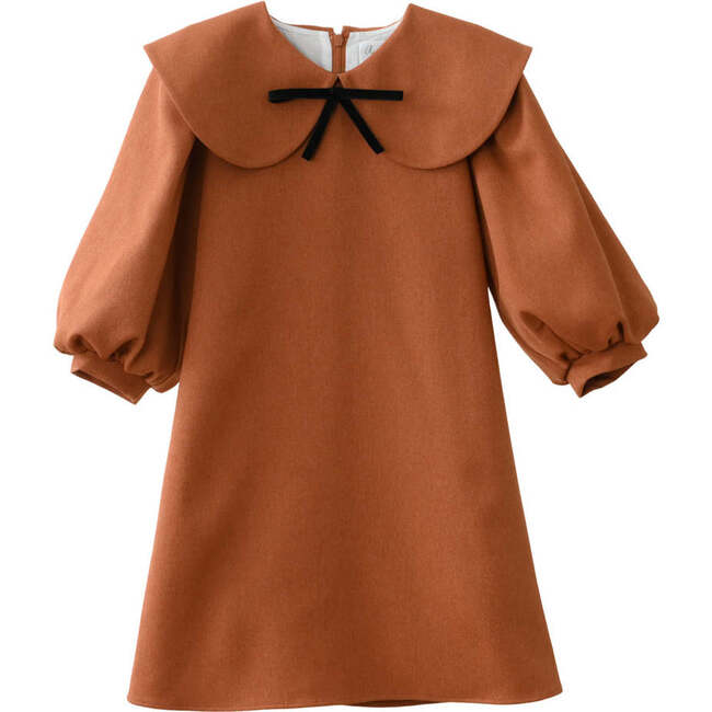 Rhea Peter Pan Collar Midi Dress, Alloy Orange