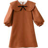 Rhea Peter Pan Collar Midi Dress, Alloy Orange - Dresses - 1 - thumbnail