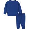 Infant Holiday Shark Jacquard Sweater Set, Blue - Mixed Apparel Set - 2