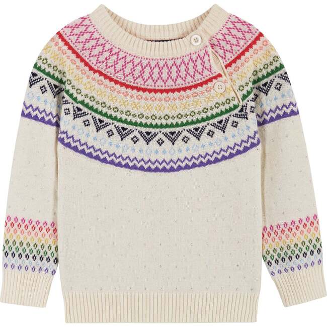 Infant Holiday Rainbow Sweater & Legging Set, Cream - Mixed Apparel Set - 5