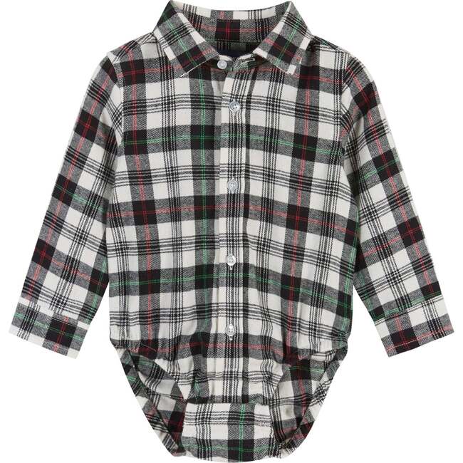 Infant Plaid Button-Down With Vest Set, Red & Grey - Mixed Apparel Set - 4