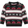Infant Vintage Cars Jacquard Sweater Set, Black - Mixed Apparel Set - 4