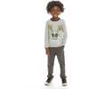 Holiday Yeti Crew Neck Long Sleeve Tee, Grey - T-Shirts - 2