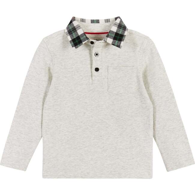 Infant Heather Holiday Polo Set, Cream & Black - Mixed Apparel Set - 3