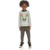 Holiday Yeti Crew Neck Long Sleeve Tee, Grey - T-Shirts - 4