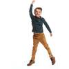 Hunter Holiday Contrast Collar Polo Shirt & Pant Set, Green & Camel - Mixed Apparel Set - 2