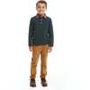 Hunter Holiday Contrast Collar Polo Shirt & Pant Set, Green & Camel - Mixed Apparel Set - 3