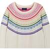 Holiday Metallic Fair Isle Ribbed Cuff Sweater, Cream - Sweaters - 3
