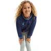 Holiday Lights Ribbed Cuff Sweater, Navy - Sweaters - 4