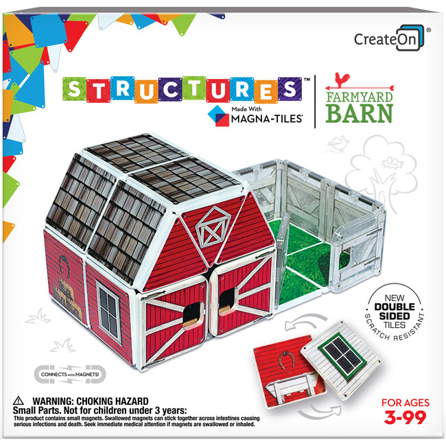 Farmyard Barn Magna-Tiles Structures - Magnetic Tiles - 7