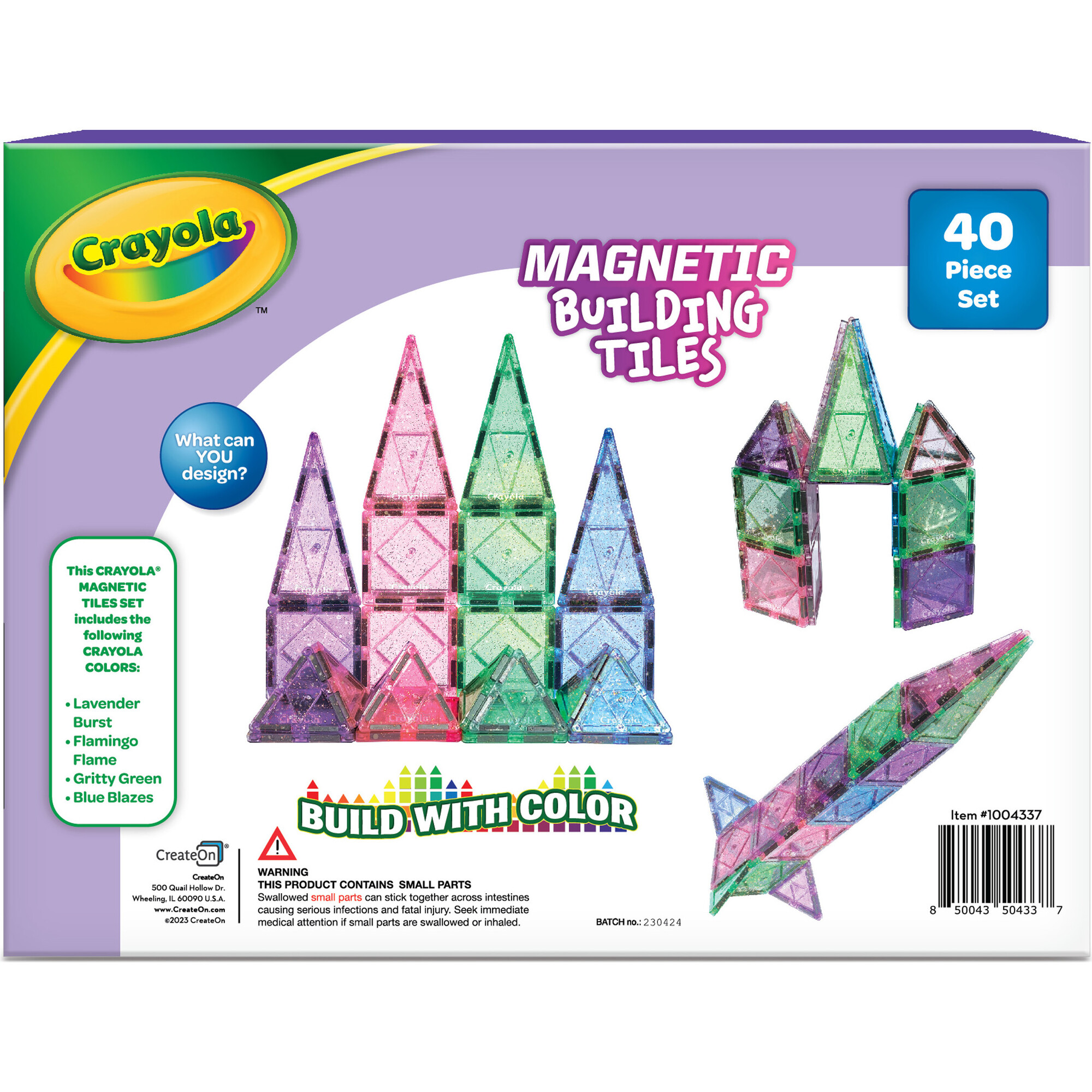 Crayola® 40 Piece Bold Colors MagnaTile Building Set