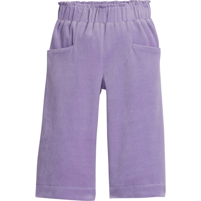 Cropped Palazzo Pants, Lilac Velour