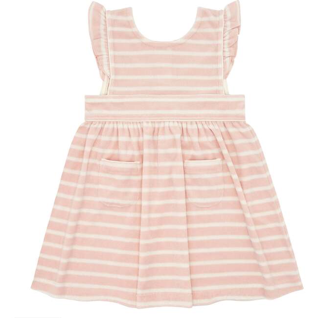Pink And Cream French Terry Pinafore Dress