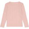 Camellia Pink Pointelle Long Sleeve Shirt - Shirts - 2