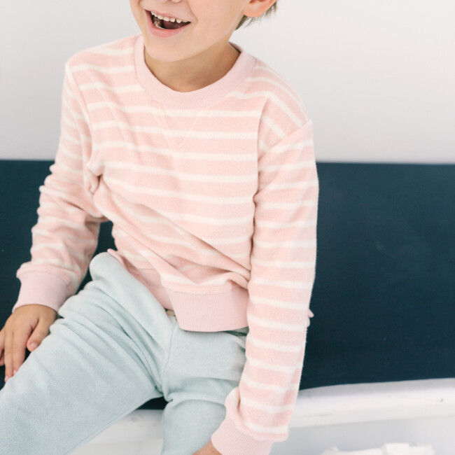 Pink And Cream French Terry Sweatshirt - Sweatshirts - 2