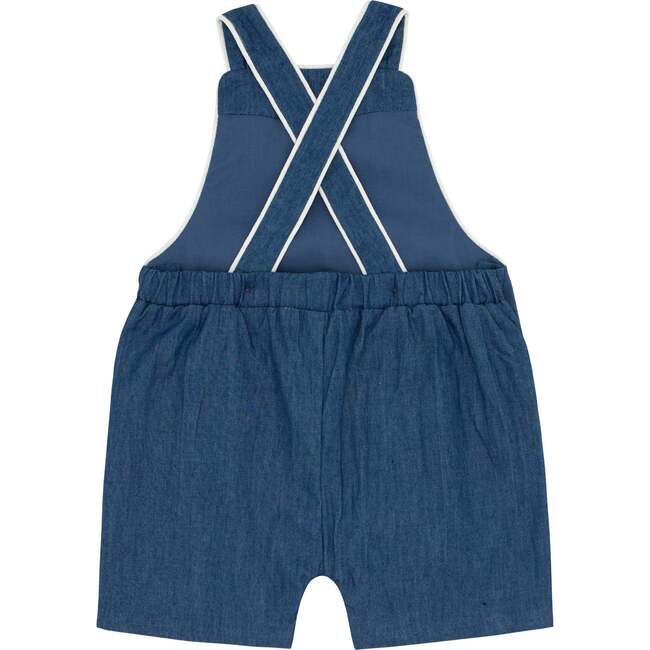 Baby Washed Chambray Short Overall - Overalls - 2