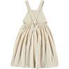 Canvas Zig-Zag Trim Sleeveless Bib-Style Apron, Beige - Dresses - 2