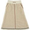 Lamb Zig-Zag Trim Ribbed Waist Skirt, Ecru - Skirts - 1 - thumbnail