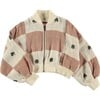 Clover Patchwork Ribbed Collar Bomber Jacket, Multicolors - Jackets - 4