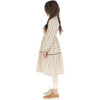 Cotton Stitched Zig-Zag Trim Dress, Beige - Dresses - 9