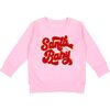 Santa Baby Patch Christmas Sweatshirt, Pink - Sweatshirts - 1 - thumbnail
