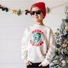 Merry Rex-Mas Christmas Sweatshirt, Natural - Sweatshirts - 3