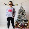 Merry Dude Patch Christmas Sweatshirt, Grey - Sweatshirts - 3