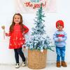 Reindeer Sequin Christmas Long Sleeve Tutu Dress, Red - Dresses - 4