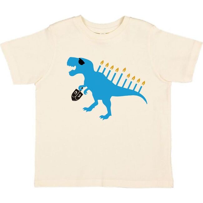 Menorasaurus Hanukkah Short Sleeve T-Shirt, Natural