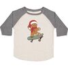 Gingerbread Skater Boy Christmas 3/4 Shirt, Natural/Heather - Shirts - 1 - thumbnail