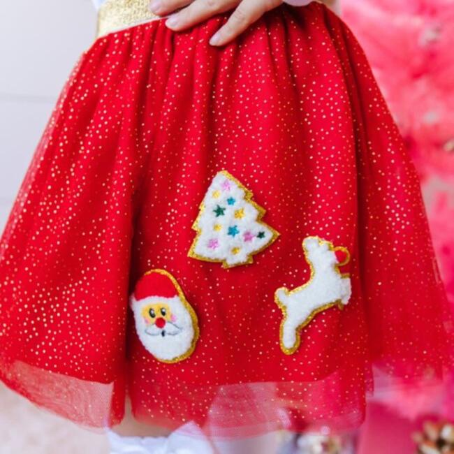Christmas Patch Tutu, Red - Tutus - 2