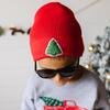 Christmas Tree Patch Beanie, Red - Hats - 2