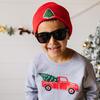 Christmas Tree Patch Beanie, Red - Hats - 3
