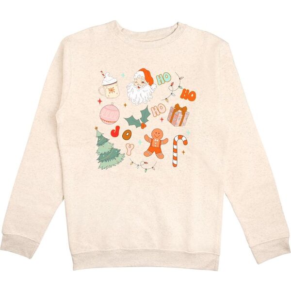 Christmas Doodle Adult Sweatshirt, Natural - Sweet Wink Tops | Maisonette