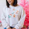 Christmas Doodle Adult Sweatshirt, Natural - Sweatshirts - 2