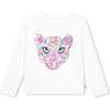 Sequin Tiger T-Shirt, White - T-Shirts - 1 - thumbnail