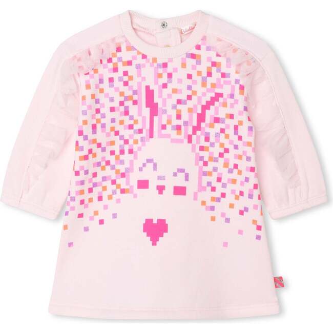 Pixel Bunny Sweater Dress, Pink